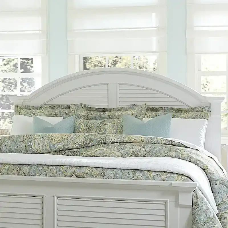 Summer House I Oyster White King Panel Headboard