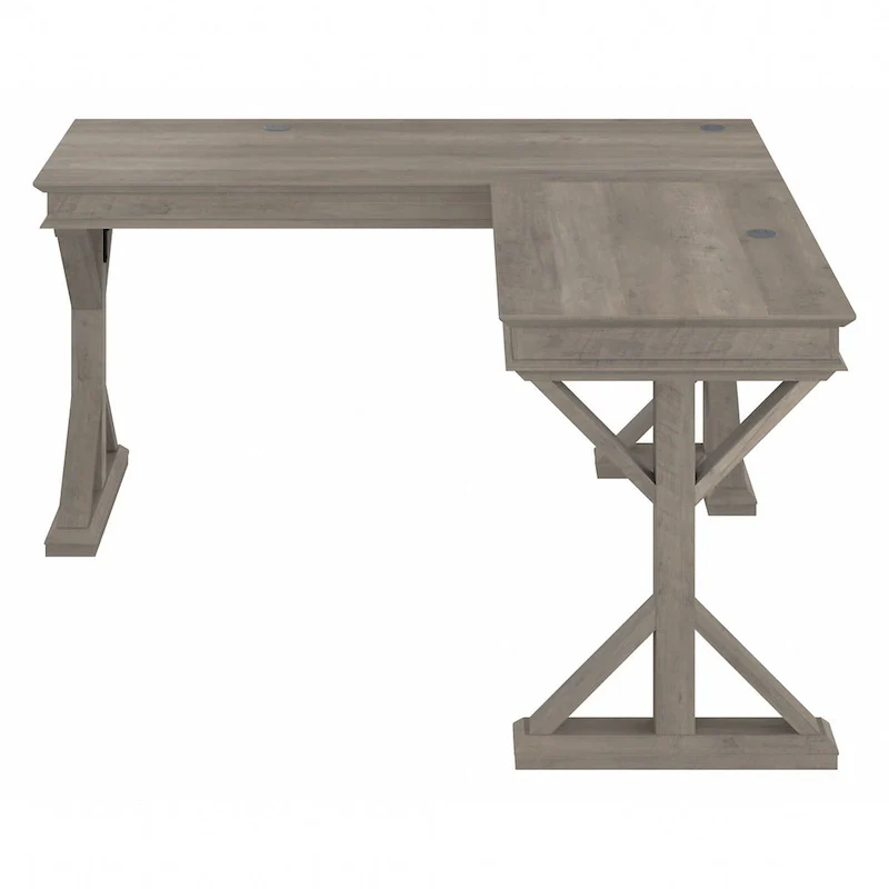 Homestead 60W Farmhouse L Shaped Desk by Bush Furniture