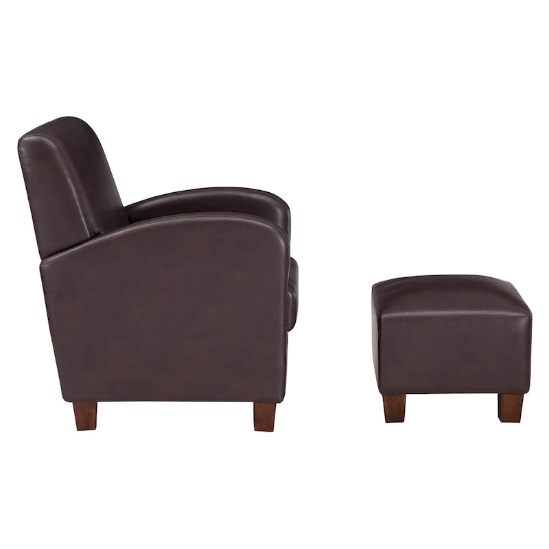 Aiden Chair & Ottoman with Espresso Legs