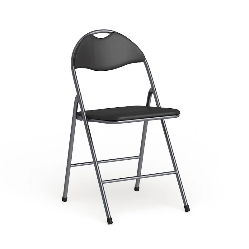 2 Pack 300 lb. Capacity Vinyl Metal Folding Chair with Carrying Handle