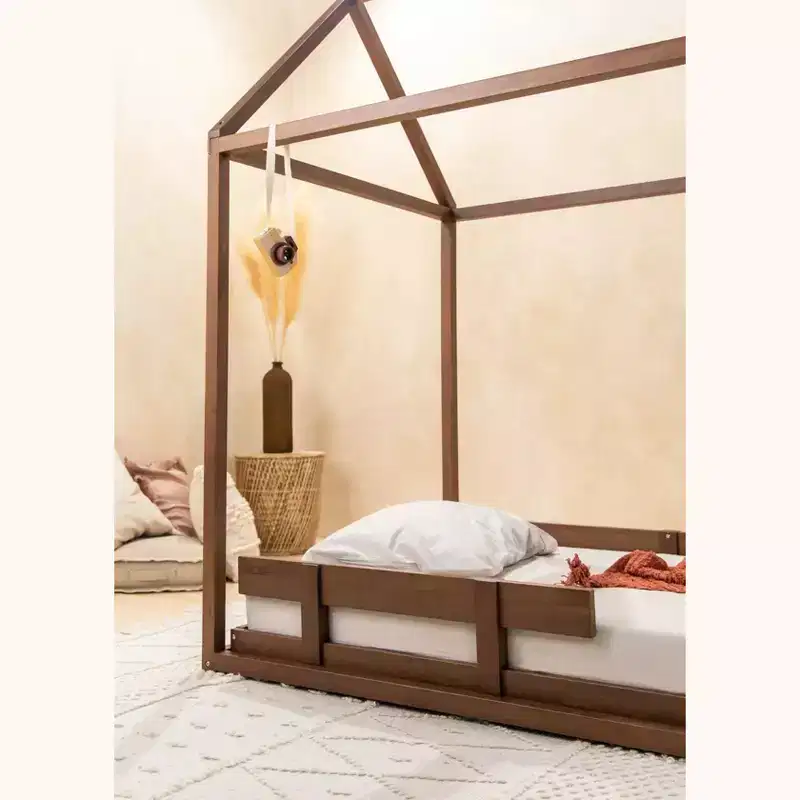 Coco Village - Wooden Bed Frame - Walnut