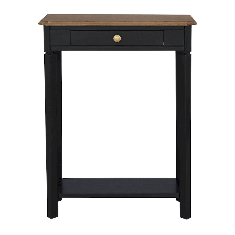 Marnie Two-tone 1-drawer Solid Wood Console Accent Table with Shelf by East at Main