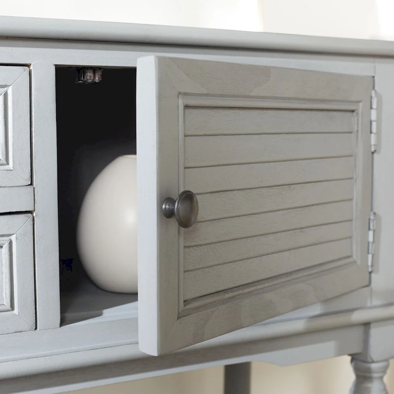 SAFAVIEH Vella 2-Drawer 2 Door Console Table - 47.3 W x 13 L x 29.5 H - 47Wx13Dx30H