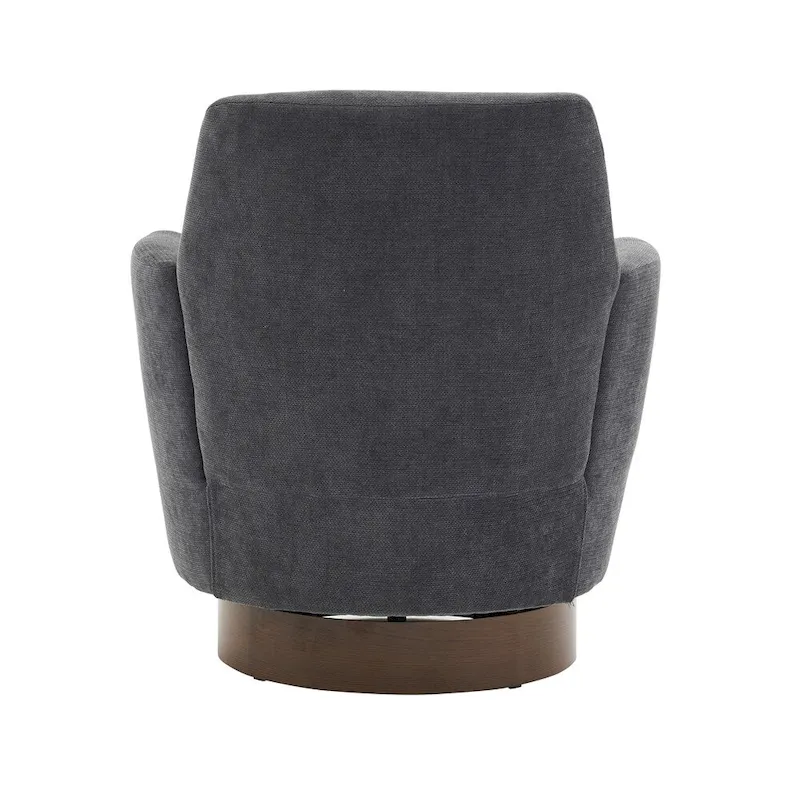 Swivel Round Accent Chairs Armchair with Stainless Steel Base