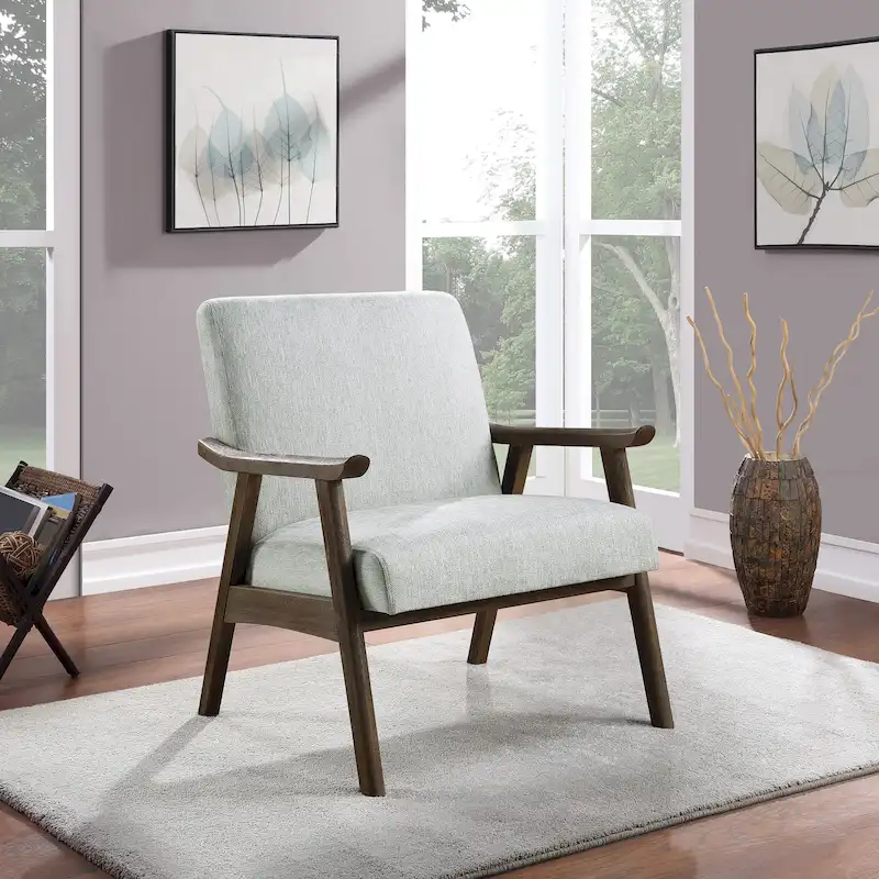 Weldon Mid-Century Fabric Upholstered Chair