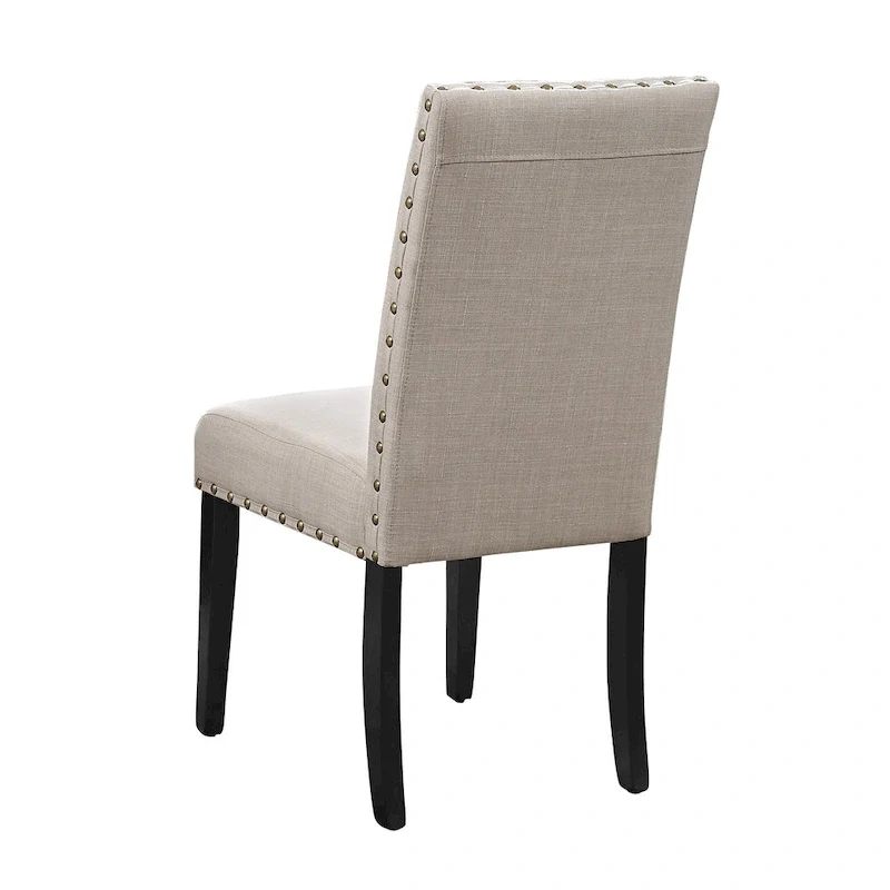 Modern Upholstered Dining Chair with Nail Head Trim
