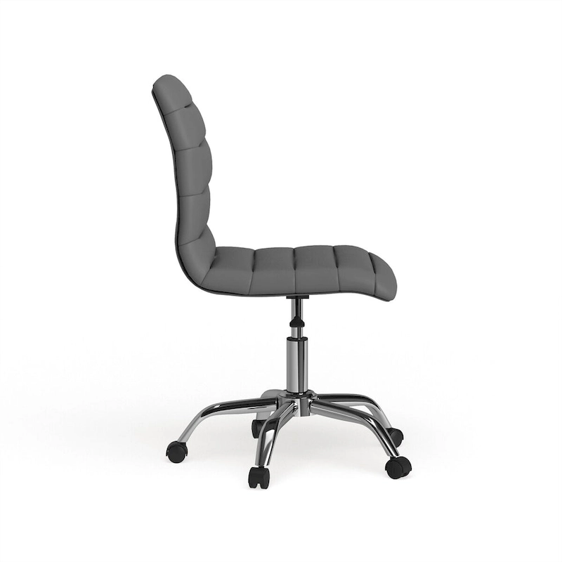Ripple Armless Mid Back Vinyl Office Chair