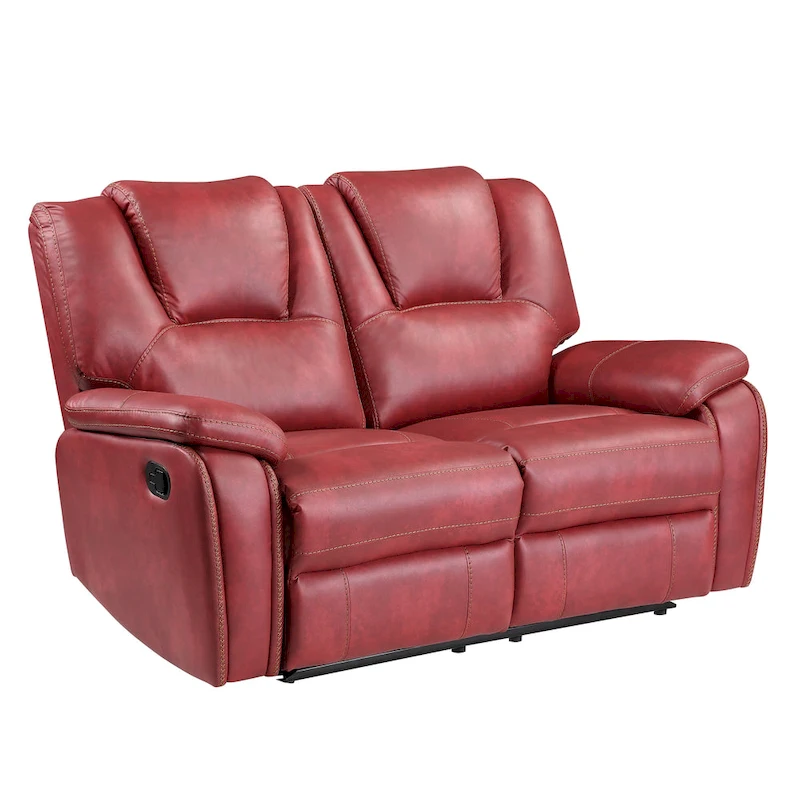 Steve Silver Kameryn Faux Leather Manual Reclining Loveseat