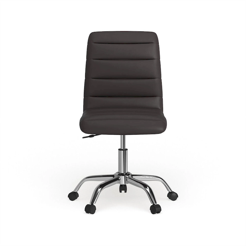 Ripple Armless Mid Back Vinyl Office Chair