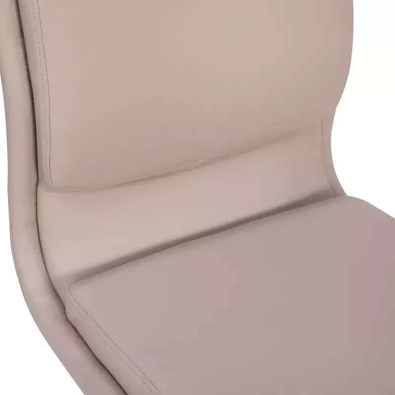 Emma and Oliver Modern Faux Leather Upholstered Mid-Back Home Office Chair with 5 Star Base and Pneumatic Seat Height Adjustment