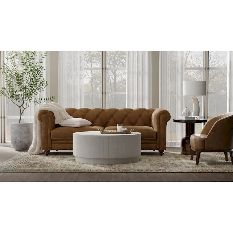 Carolina Living Tamia 42 Round Wooden Coffee Table - Elm