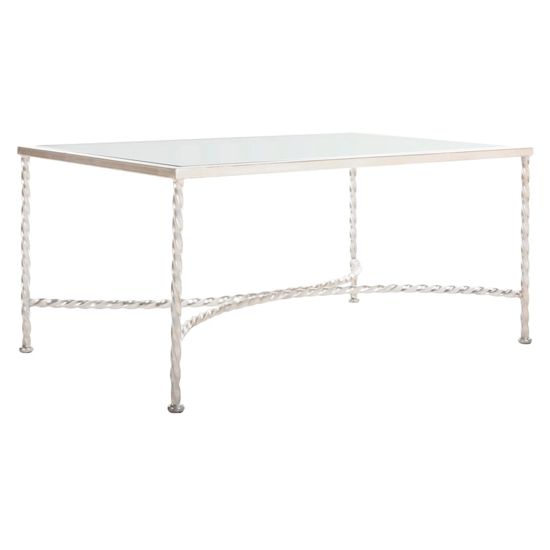 SAFAVIEH Couture Sedighe Glass Coffee Table - 40 W x 24 D x 18 H - 40W x 24D x 18H