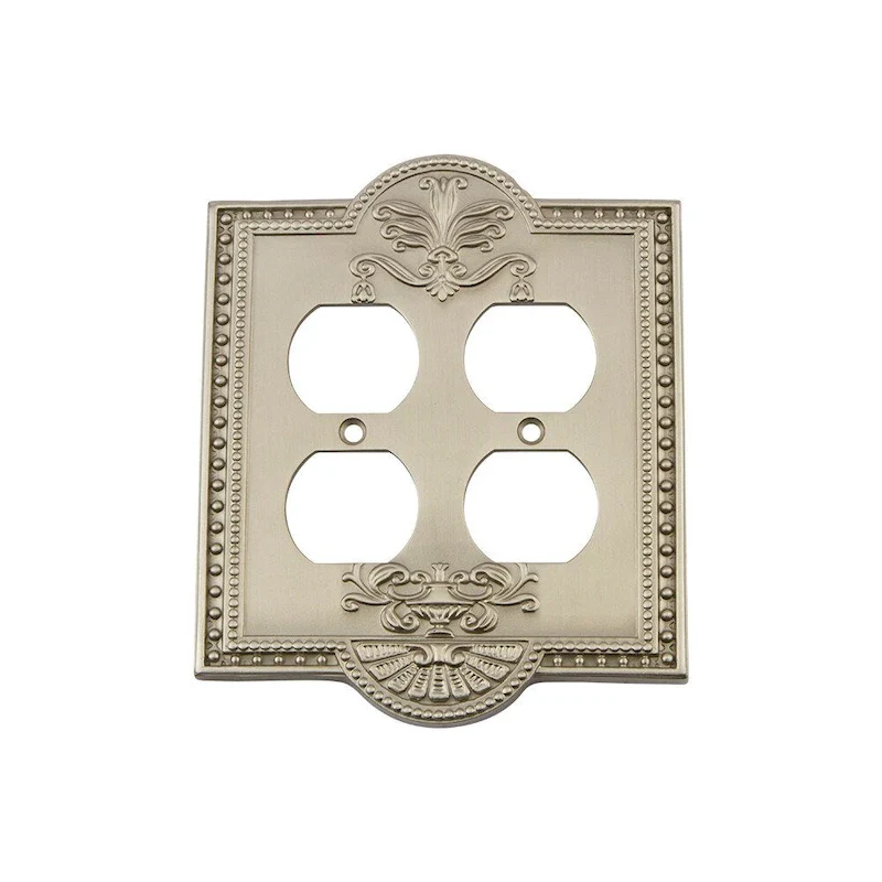 Nostalgic Warehouse MEA_SWPLT_D2 Meadows Double Duplex Wall Plate