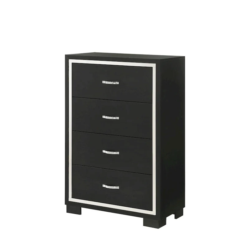 Black Velvet Upholstered Panel Bedroom Furniture