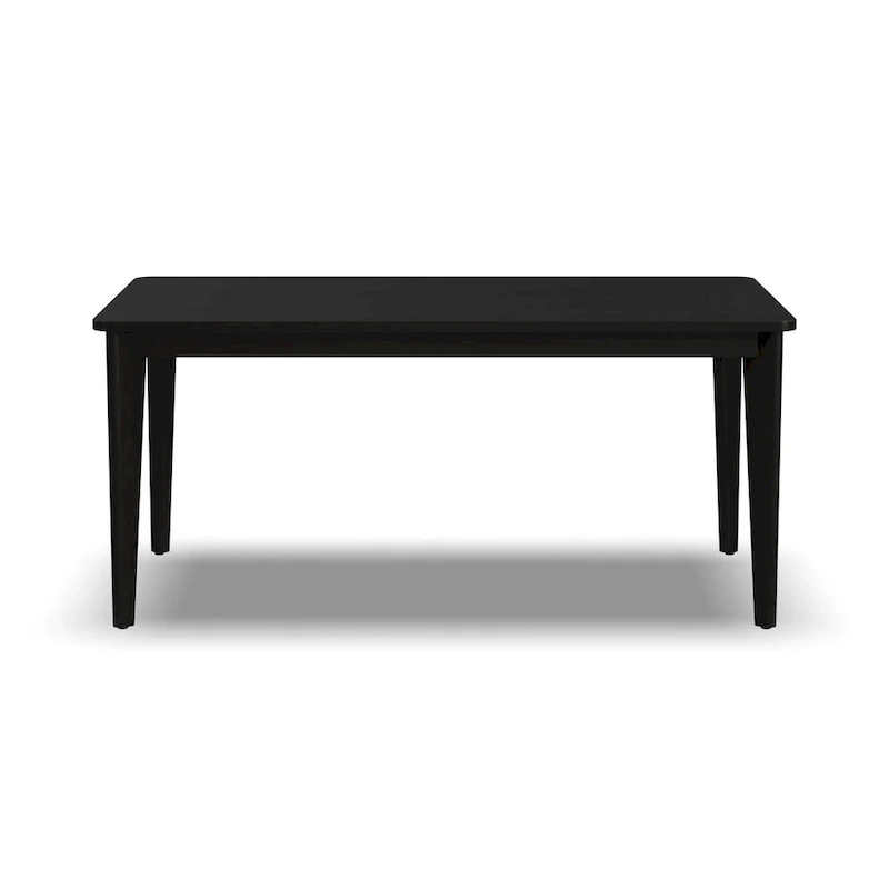 Black Wood Rectangle Dining Table 66 x 30 x 36 Inches, Modern Kitchen Dining Room Table