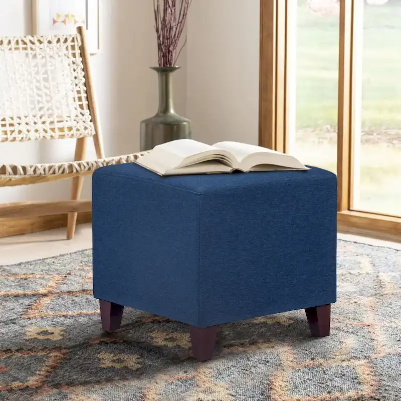 Adeco Simple British Style Passionate Cube Ottoman Footstool