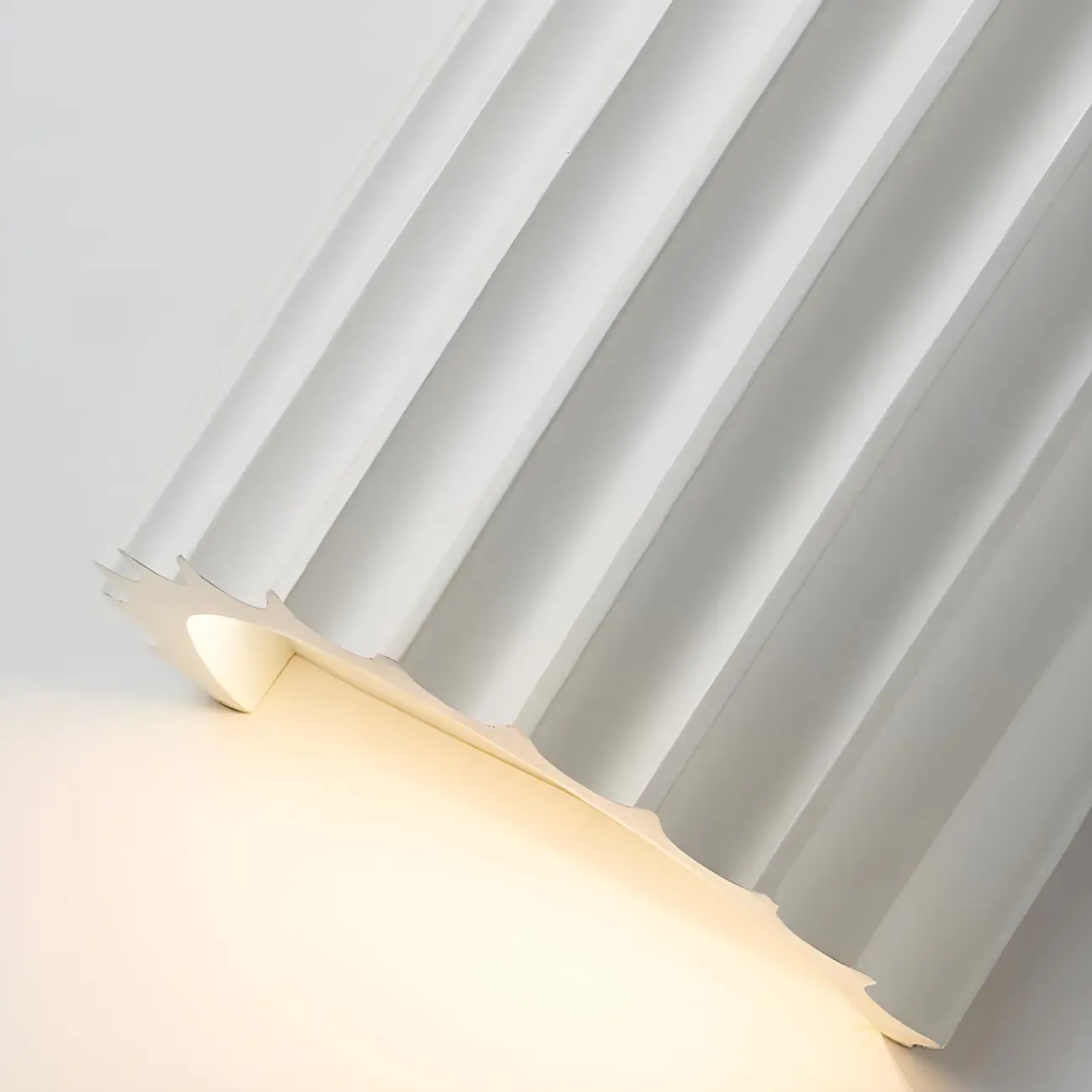 Modern Ribbed Half Cylinder Up Down Wall Sconce