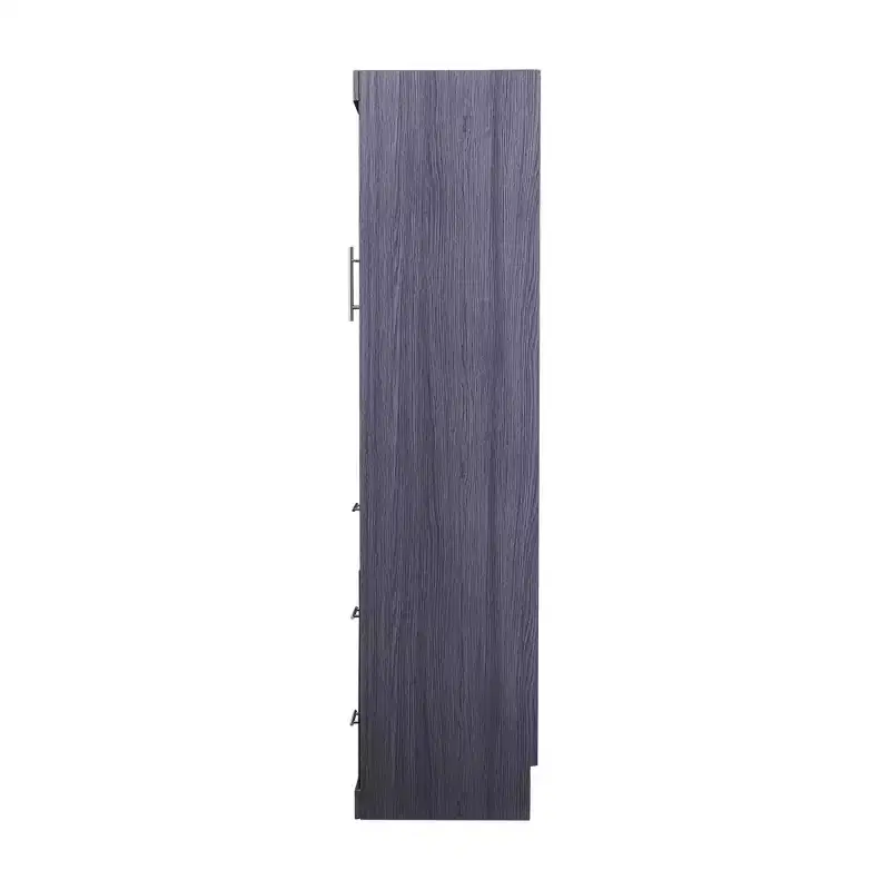 Whisen Wood Murphy Bed with Wardrobe and Drawers