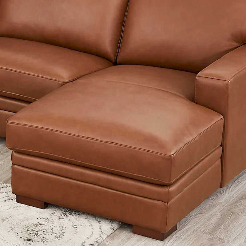 Hydeline Dillon Top Grain Leather Right-Facing Sectional Sofa with Chaise