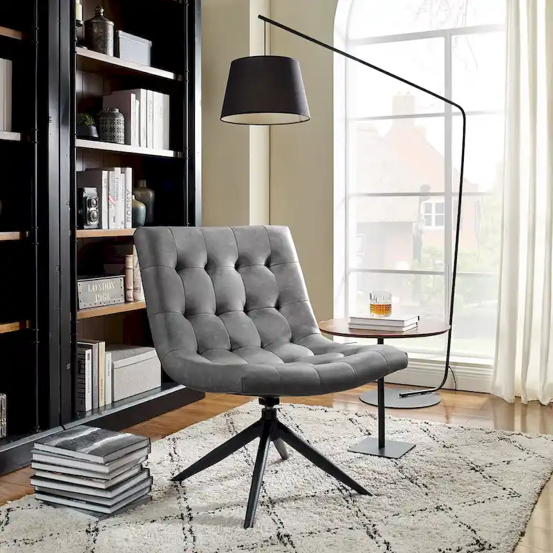 Art Leon Swivel Home Office Accent Chair