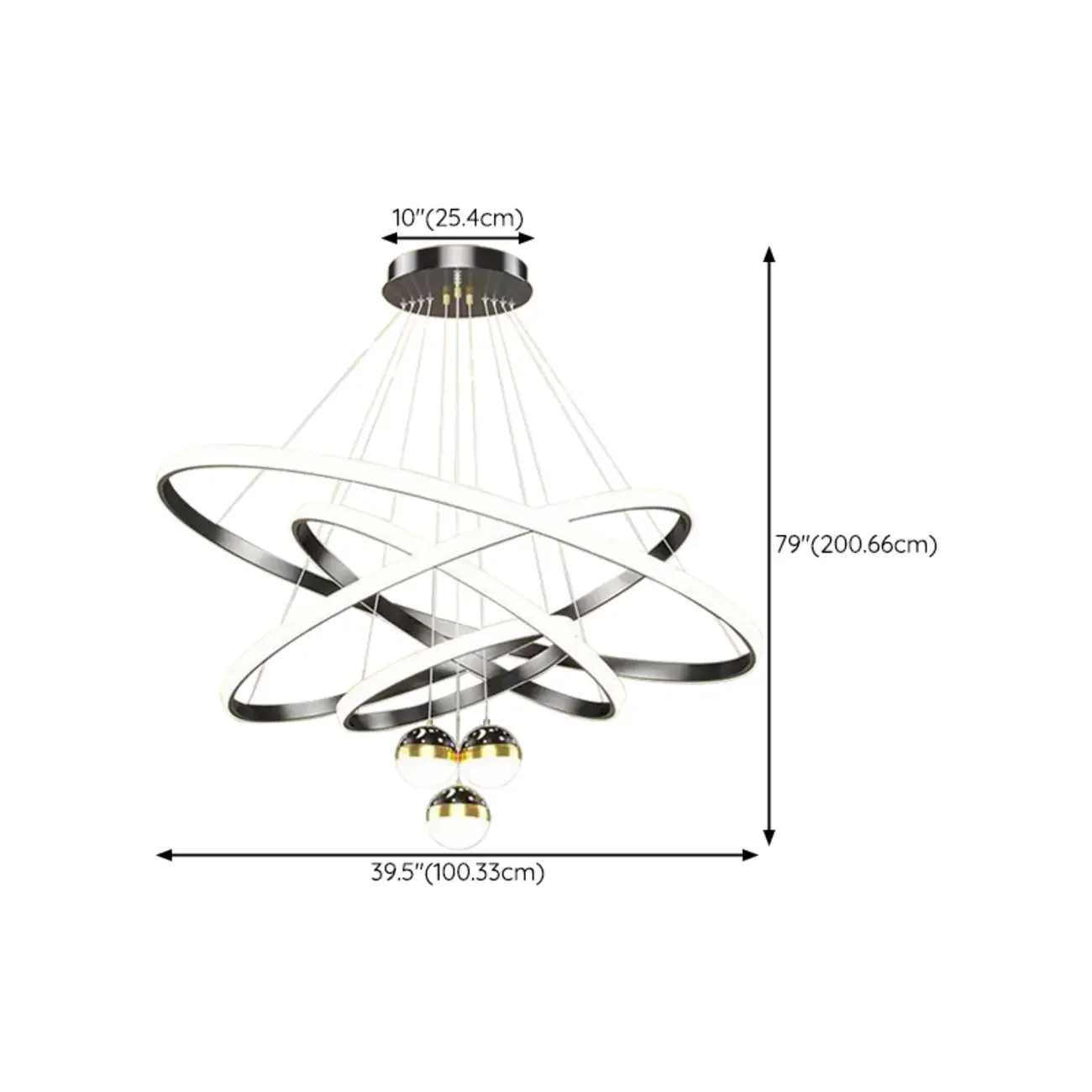 Circle Modern LED Starry Projection Chandelier