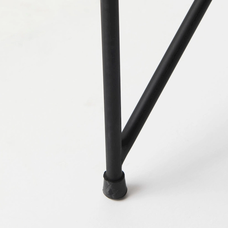 Leonidas Black Faux Leather w/Black Metal Frame Accent Chair