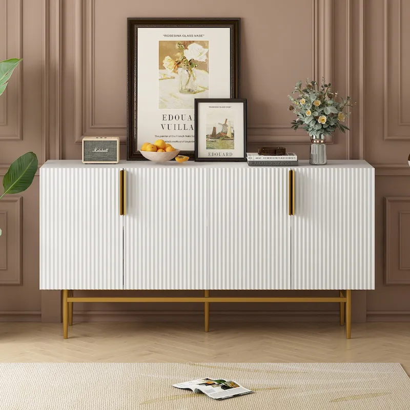 Modern 4-door Sideboard Buffet Cabinet for Dining Room, Living Room, Bedroom, Hallway