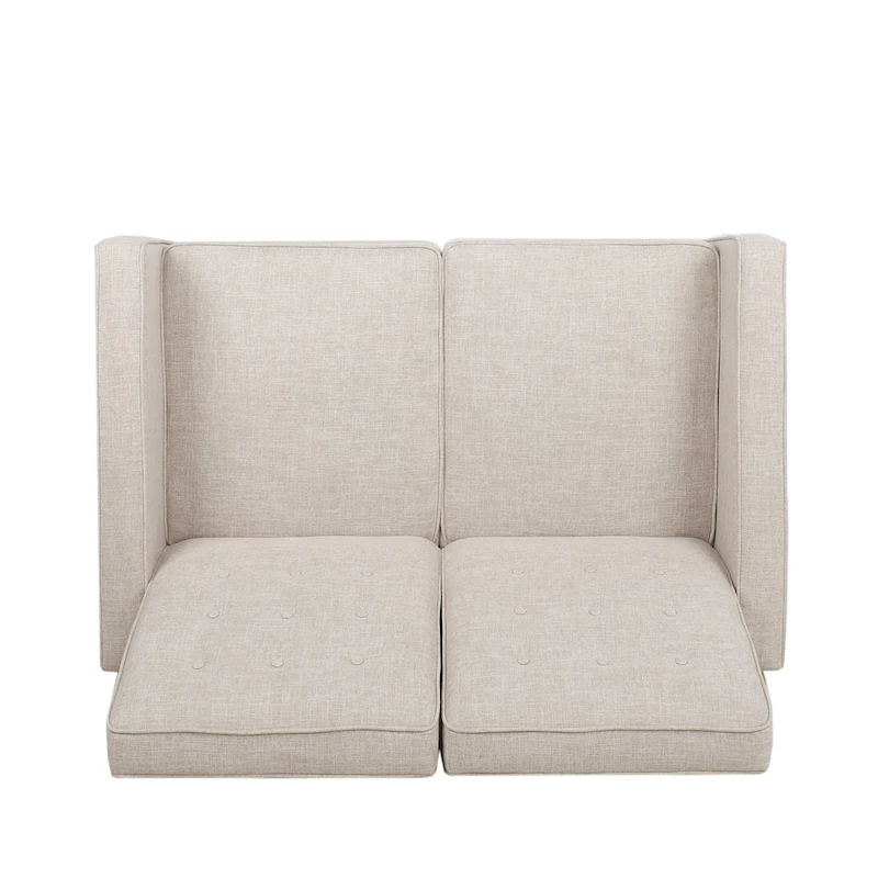 Denison Upholstered Loveseat Pushback Recliner by Christopher Knight Home