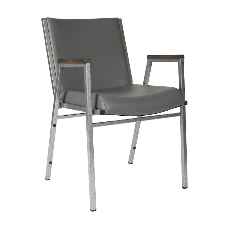 Heavy Duty Stack Chair with Arms - 21D x 21W x 31H