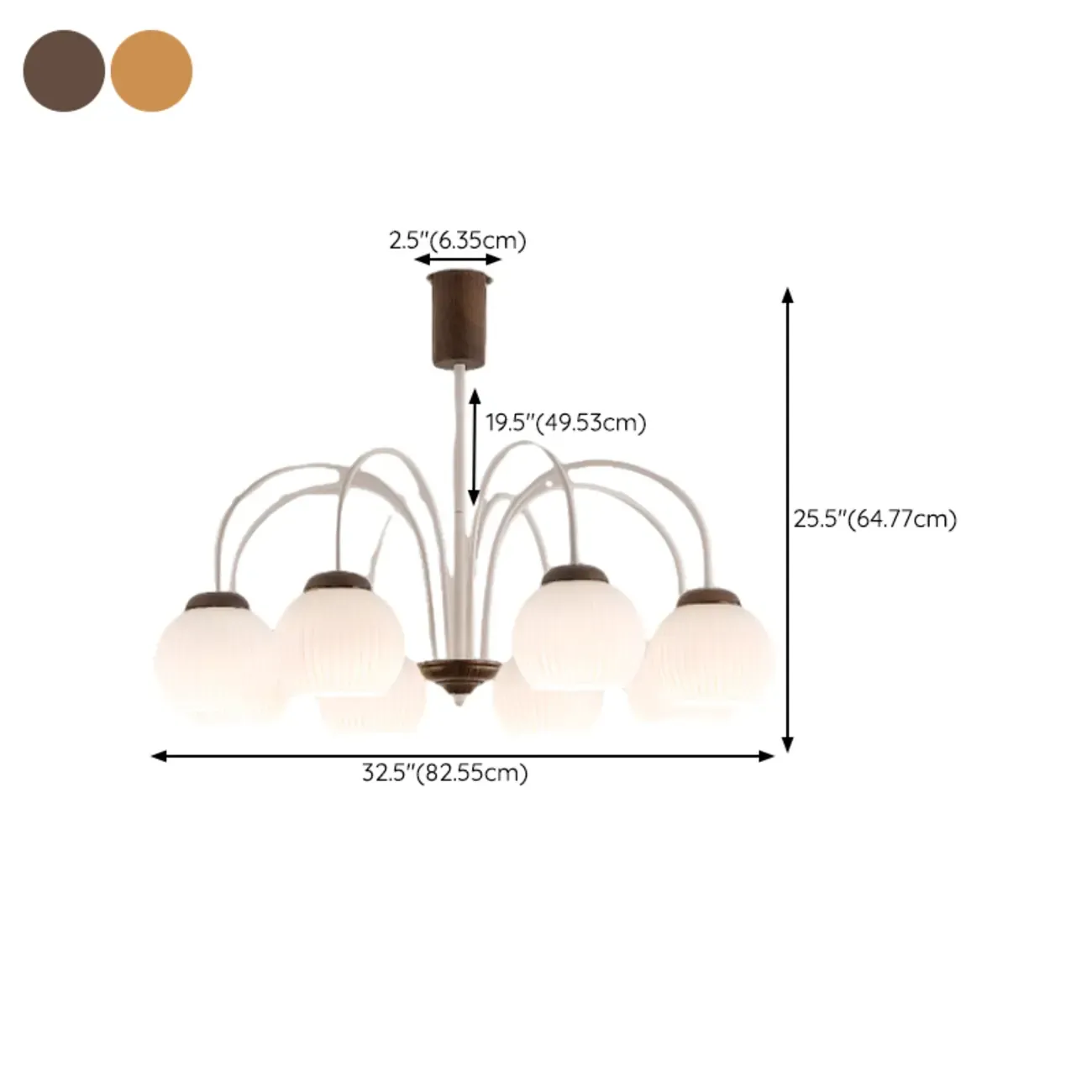 Modern Elegant Globe Pendant Chandelier with Flexible Length