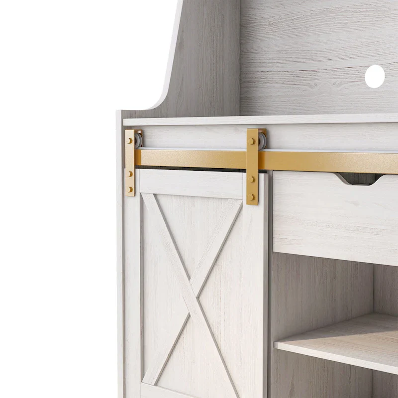 Farmhouse White Oak 6-Shelf Baker's Rack