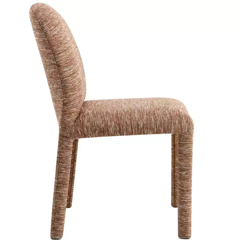 GDFStudio Voll Modern Metal Chenille Upholstered Dining Chair (Set of 2)