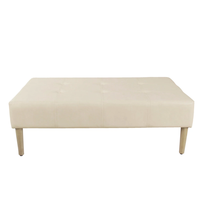 HomePop Tufted Coffee Table Ottoman - Full Leather