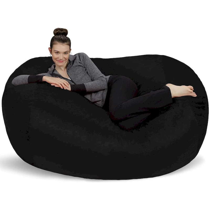 6-foot Bean Bag Lounger Large Memory Foam Bag Chair Lounger