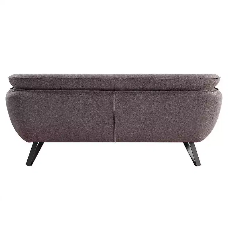 78" Dalya Sofa Gray Linen - Acme Furniture: Velvet Upholstery, Includes 2 Accent Pillows