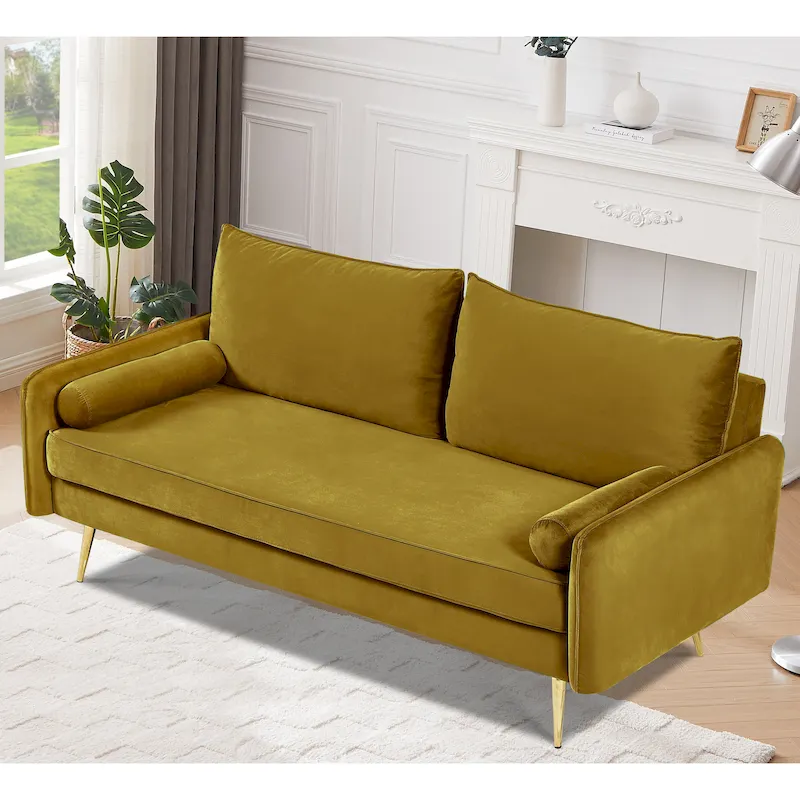 Villeda 70W Polyester Square Arms Sofa