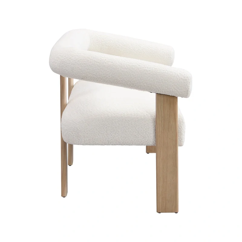 Loft Round armrest loveseat Rubber Wood