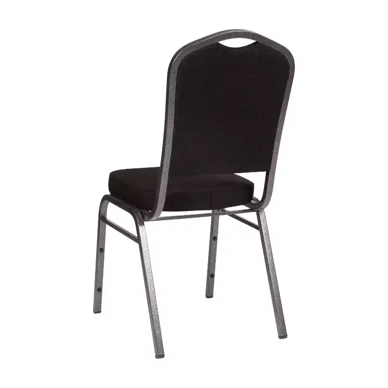Black Crown Back Stacking Banquet Chair, Set of 4