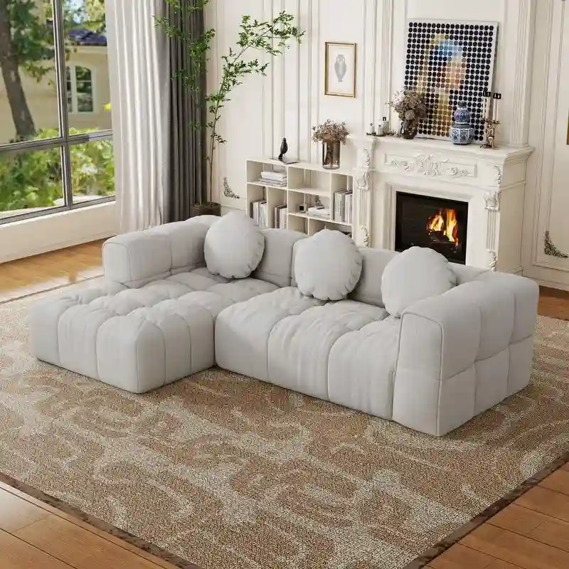 103  L-Shaped Modular Sofa, Free Combination (Left and Right Facing)