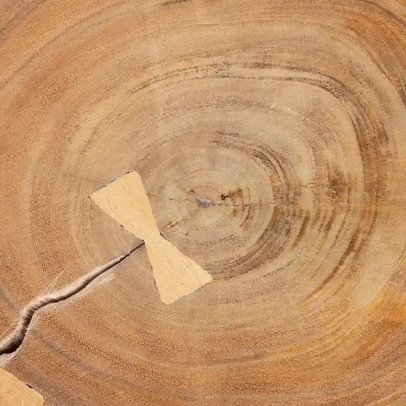 Natural Solid Wood And Black Metal Cake Plate Riser by East at Main