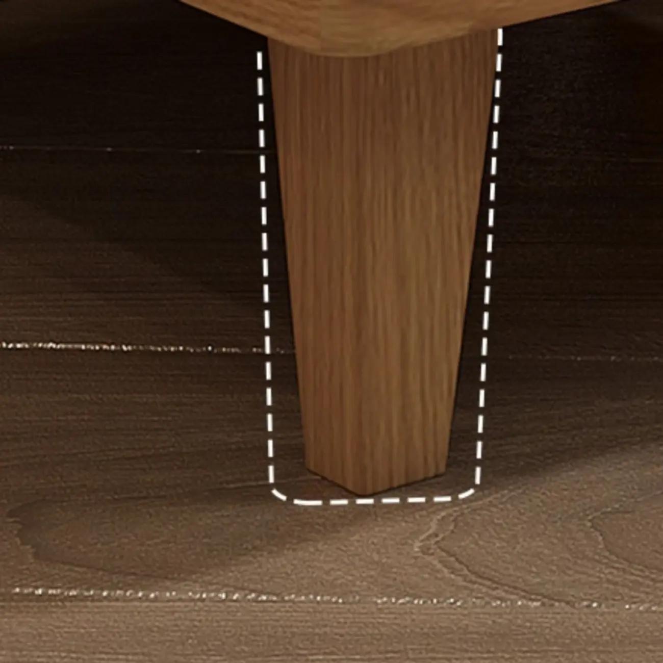 Modern Natural Wood Open Nightstand with Drawer