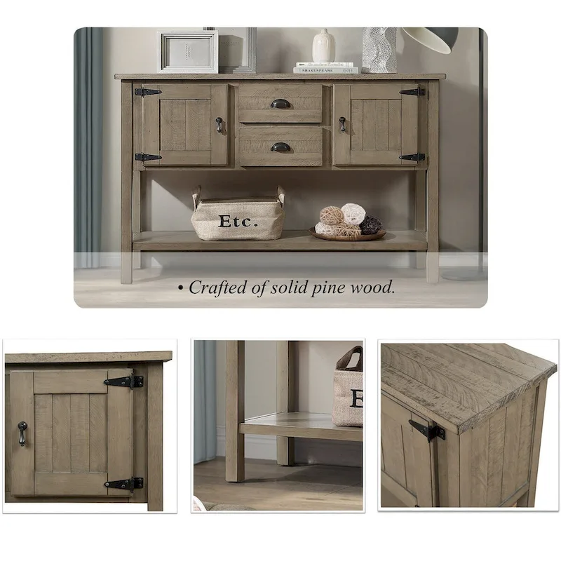 48  Sideboard Console Table with 2 Drawers - N/A