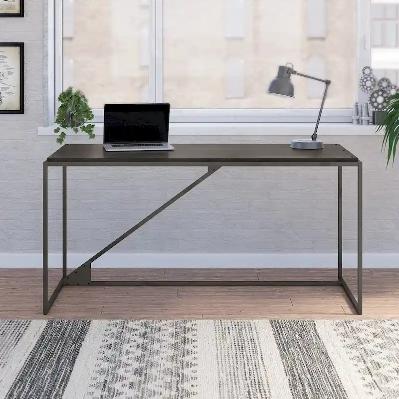 Bush Furniture Refinery 62W Industrial Desk, Large Home Office Desk