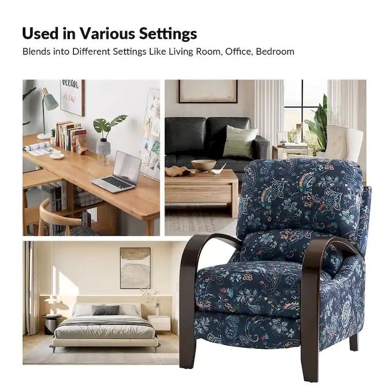 Rita Genuine Leather Manual Recliner by Hulala Home