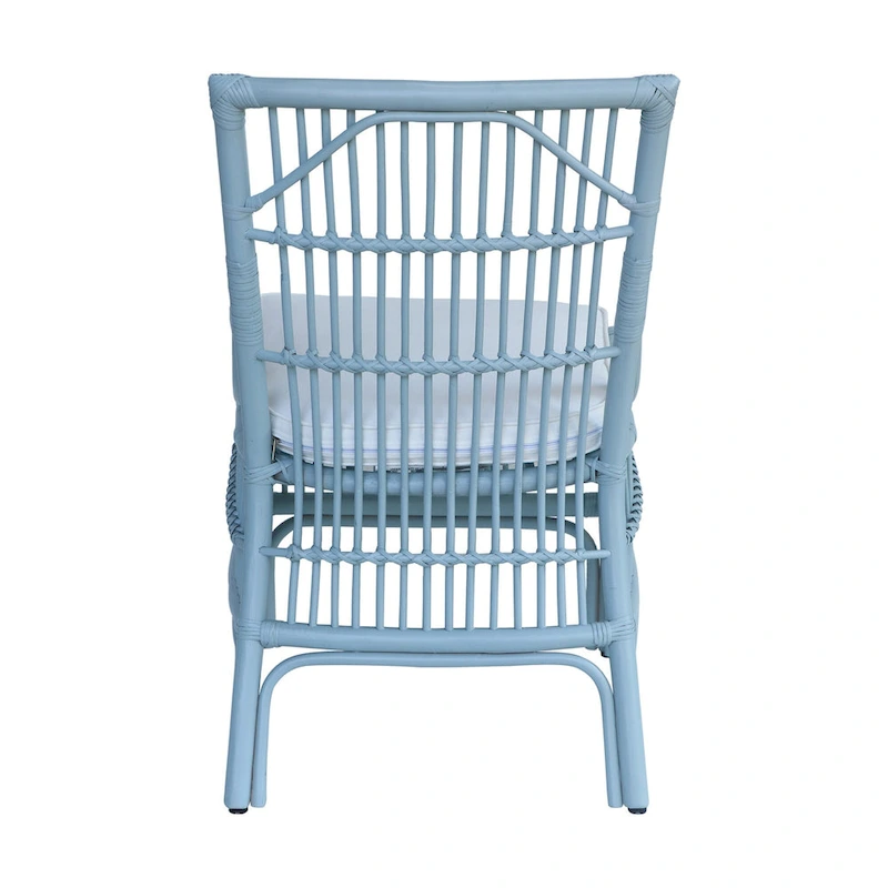 Rattan Slat Back Cushioned Dining Chairs, Set of Two by East at Main