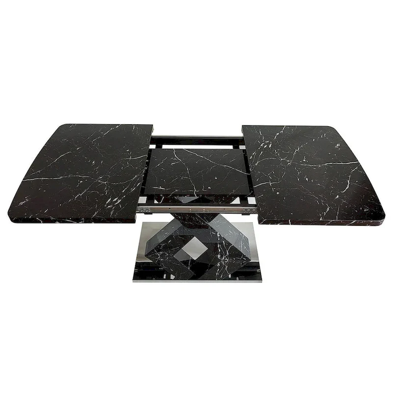 Modern 47.24-62.99 L Marble Square Dining Table
