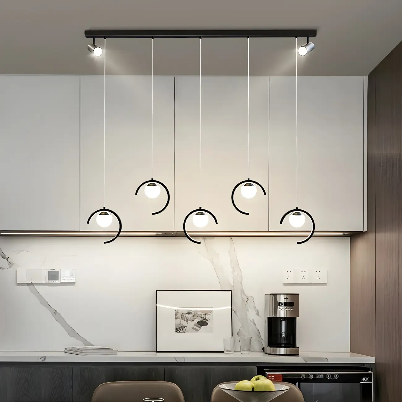 Modern Metal Geometric Kitchen Island Pendant Lights