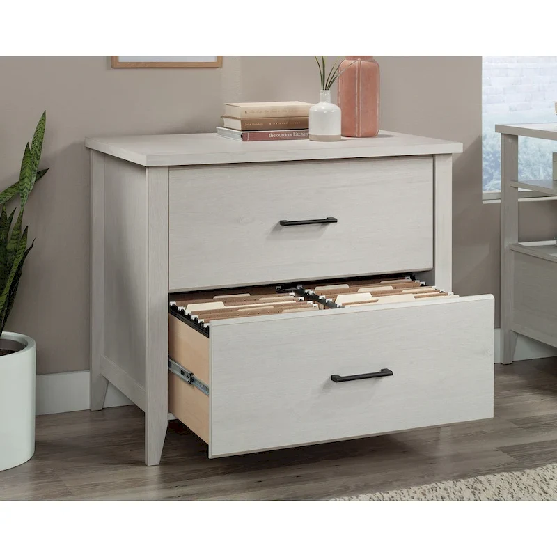 Lateral File Cabinet with Safety Interlock - Pebble Pine Finish
