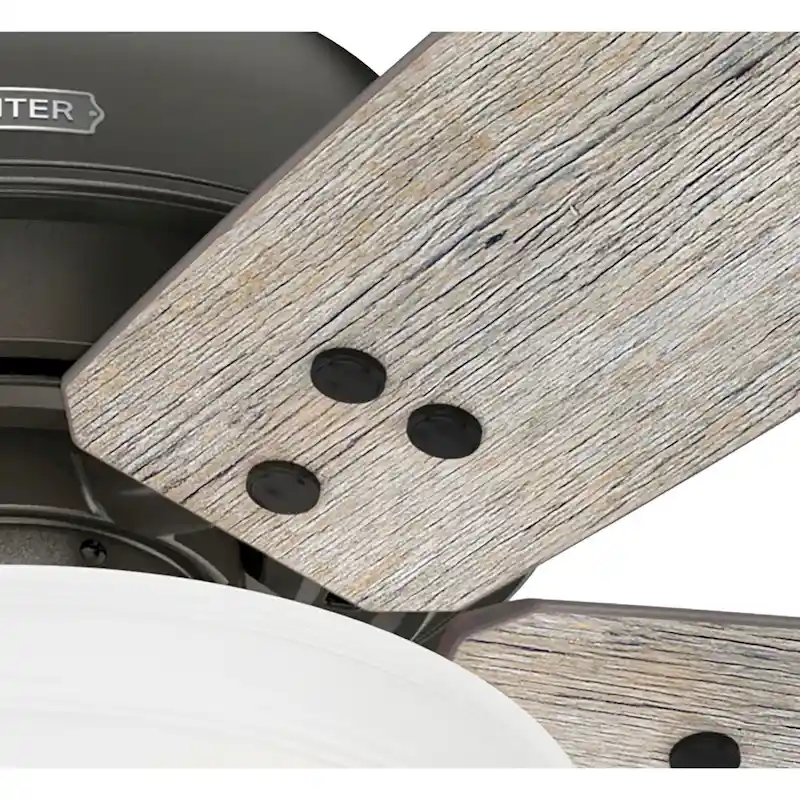 Hunter 60  Reveille Ceiling Fan with LED Light Kit and Pull Chain, Rustic, Transitional