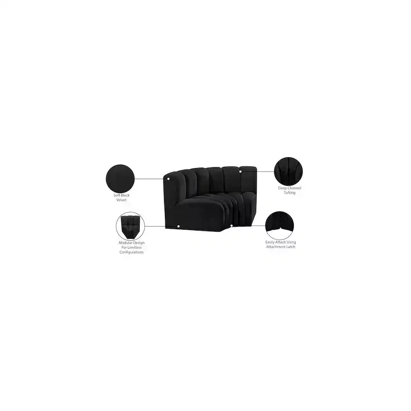 Meridian Furniture,Arc Velvet Modular Sofa